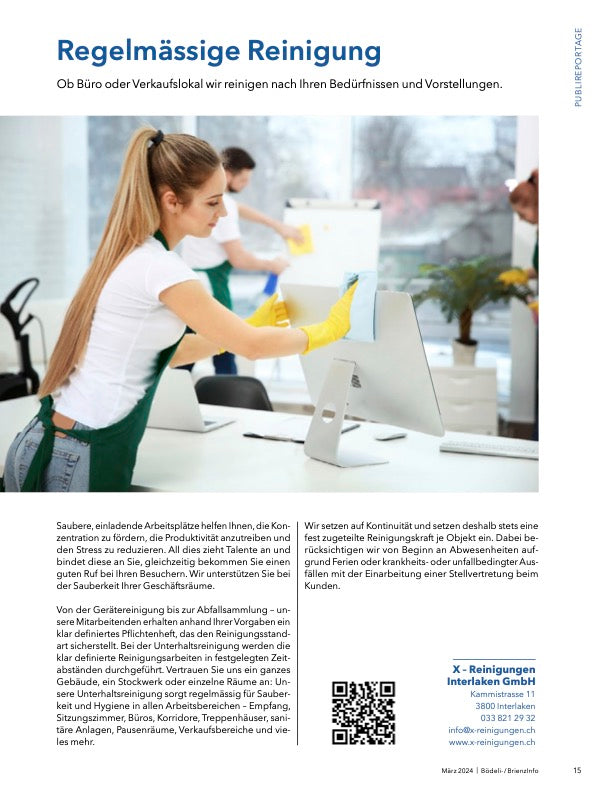 2.1 Publireportagen Text/Bild geliefert vom Kunden